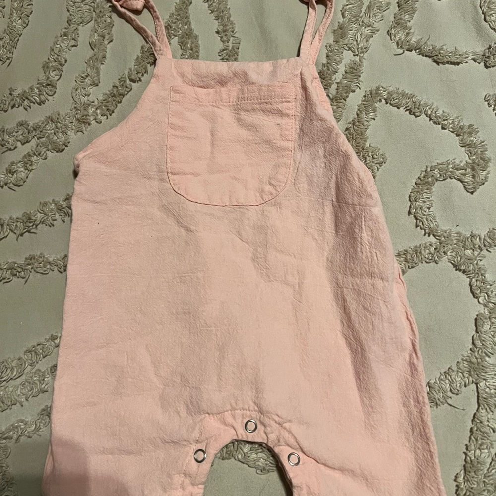 One piece tank top romper pink